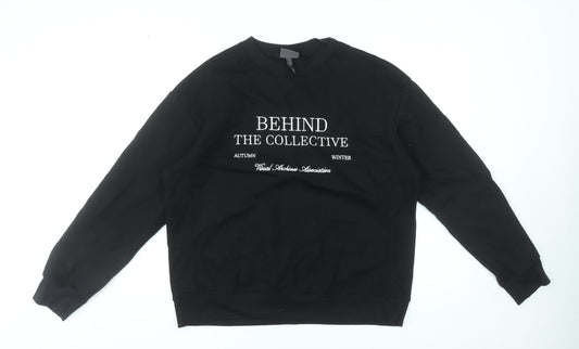 Mens UK Size M H&M Black Pullover Sweatshirt