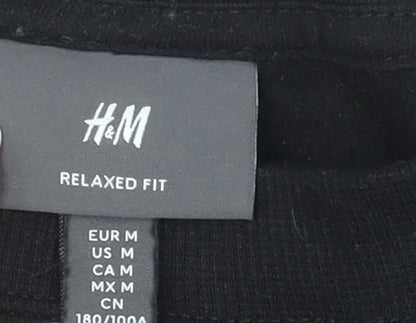 Mens UK Size M H&M Black Pullover Sweatshirt