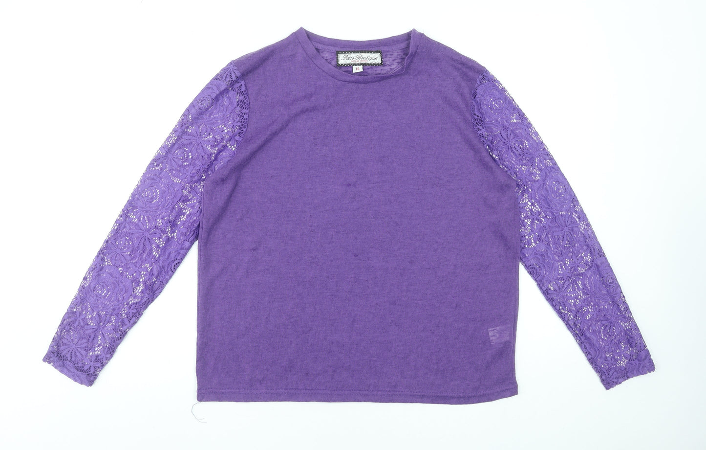 Womens UK Size 14 Paco Boutique Purple Pullover Jumper