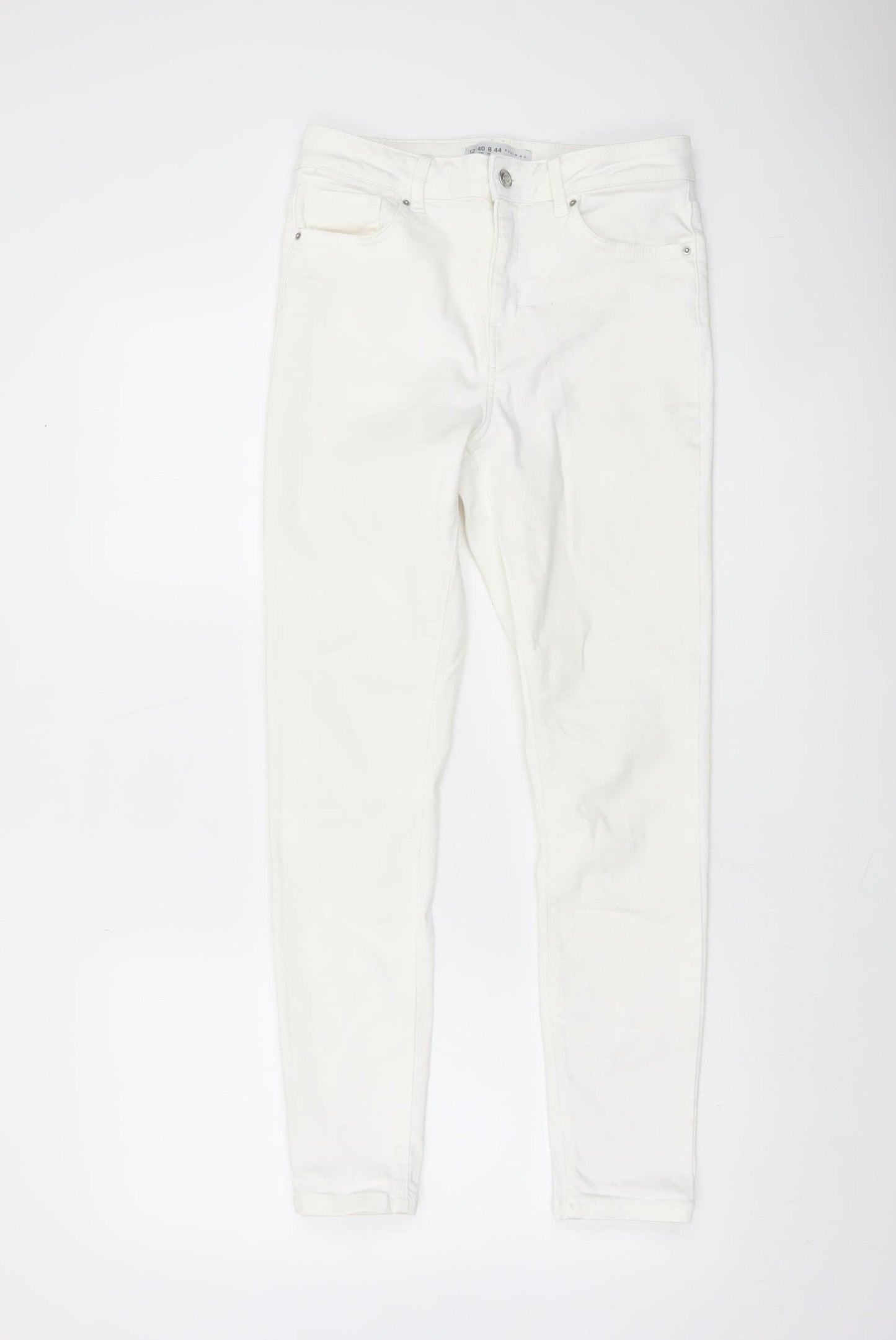 Primark Women’s White Skinny Jeans Size 12 Slim Fit Denim