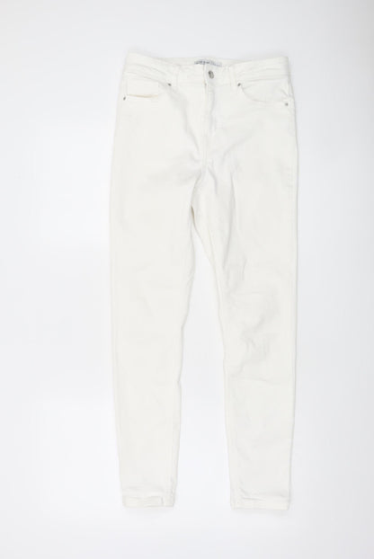 Primark Women’s White Skinny Jeans Size 12 Slim Fit Denim