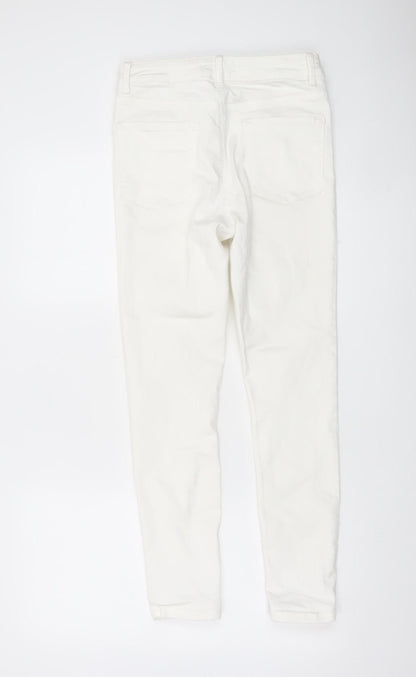 Primark Women’s White Skinny Jeans Size 12 Slim Fit Denim