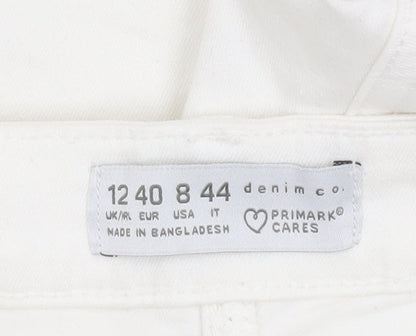Primark Women’s White Skinny Jeans Size 12 Slim Fit Denim