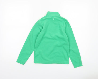 Mountain Warehouse Boys Green 7-8 Years Fleece 1/4 Zip Pullover Sweatshirt