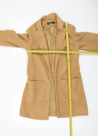 Missguided Women’s Beige Mid-Length Overcoat Size 8