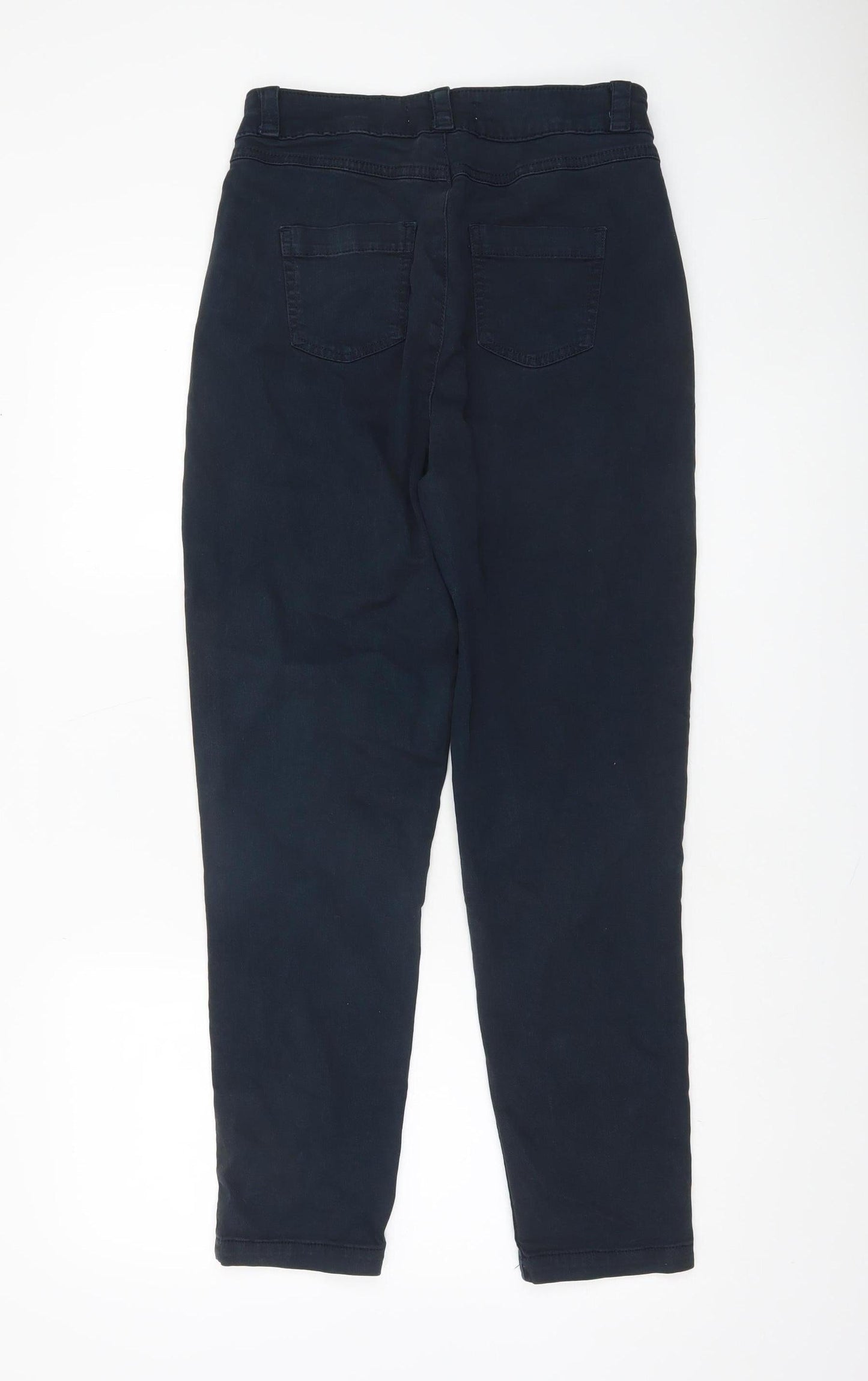 Primark Women’s Blue Chino Trousers Size 8 Regular Fit Twill Cotton