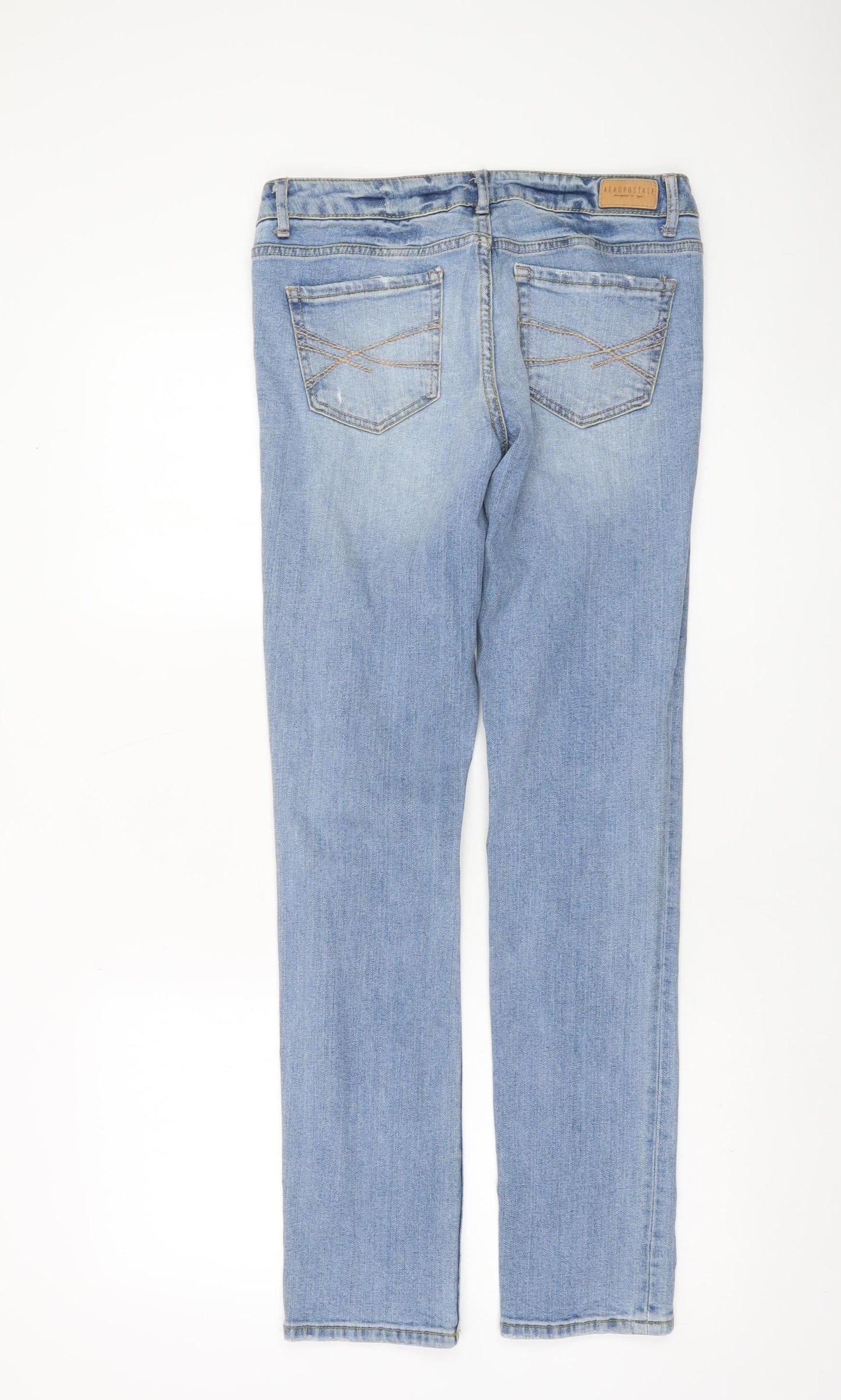 Womens UK Size 6 Aeropostale Regular Fit Skinny Blue Jeans