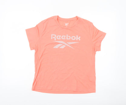 Womens UK Size L Reebok Pink Basic T-Shirt