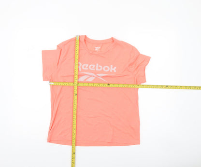 Womens UK Size L Reebok Pink Basic T-Shirt
