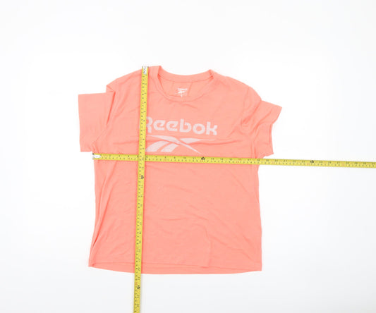 Womens UK Size L Reebok Pink Basic T-Shirt
