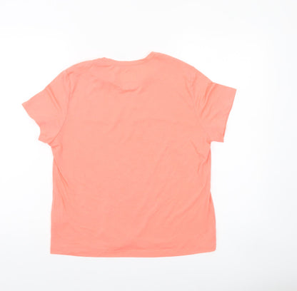 Womens UK Size L Reebok Pink Basic T-Shirt