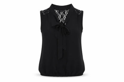 Womens UK Size 14 Dorothy Perkins Black Camisole Blouse