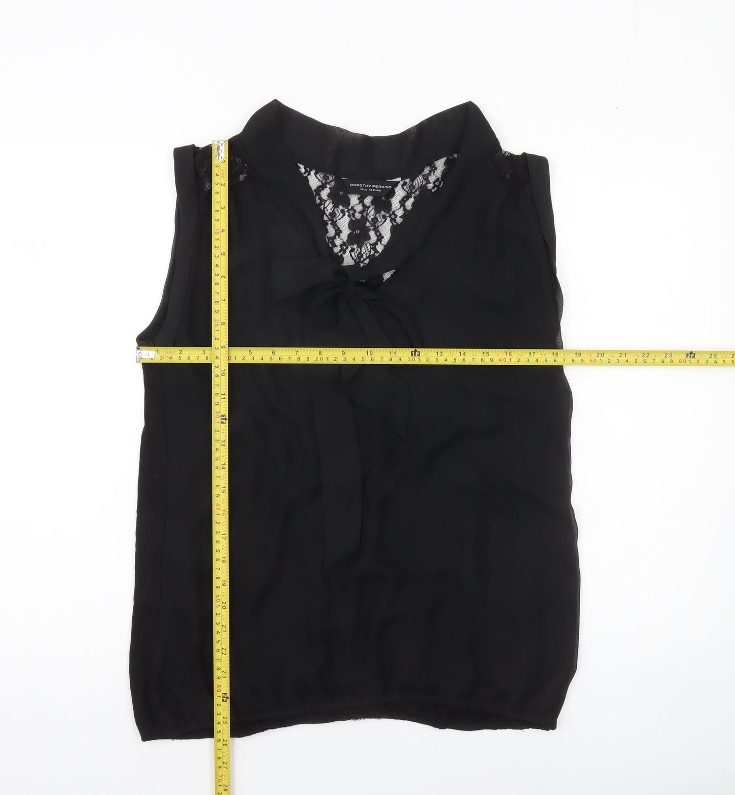 Womens UK Size 14 Dorothy Perkins Black Camisole Blouse