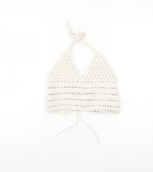 ASOS Design Women’s Ivory Crochet Halter Camisole Top XS