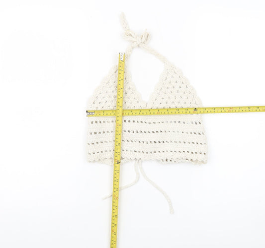 ASOS Design Women’s Ivory Crochet Halter Camisole Top XS