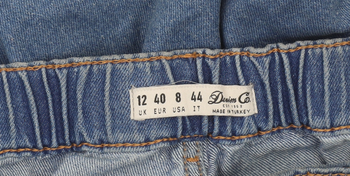 Denim Co. Women’s Blue Cargo Jogger Jeans UK 12 Relaxed Fit