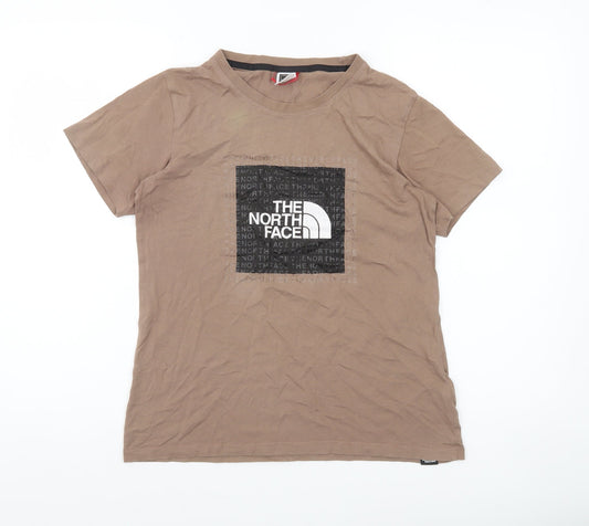 Womens UK Size XS The North Face Brown Basic T-Shirt