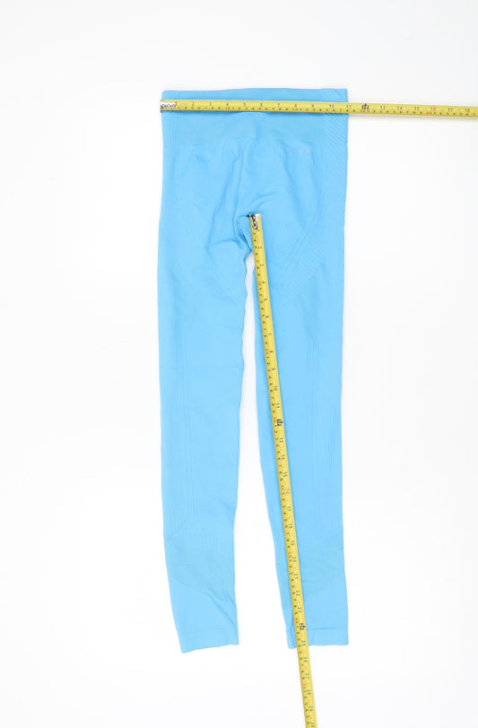 Womens UK Size 8 USA Pro Slim Fit Leggings Blue Leggings