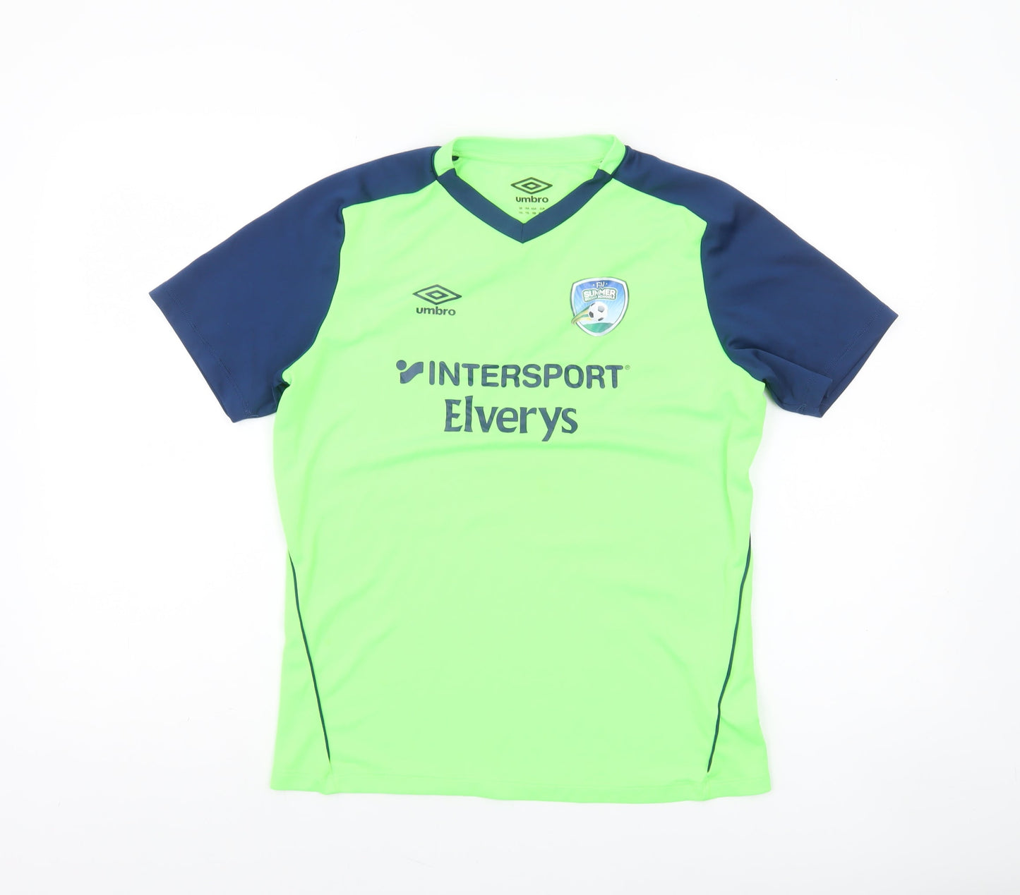 Boys UK Size 13-14 Years Umbro Green Jersey T-Shirt