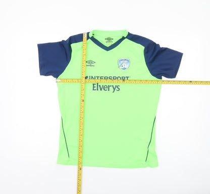 Boys UK Size 13-14 Years Umbro Green Jersey T-Shirt