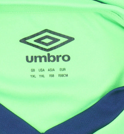 Boys UK Size 13-14 Years Umbro Green Jersey T-Shirt