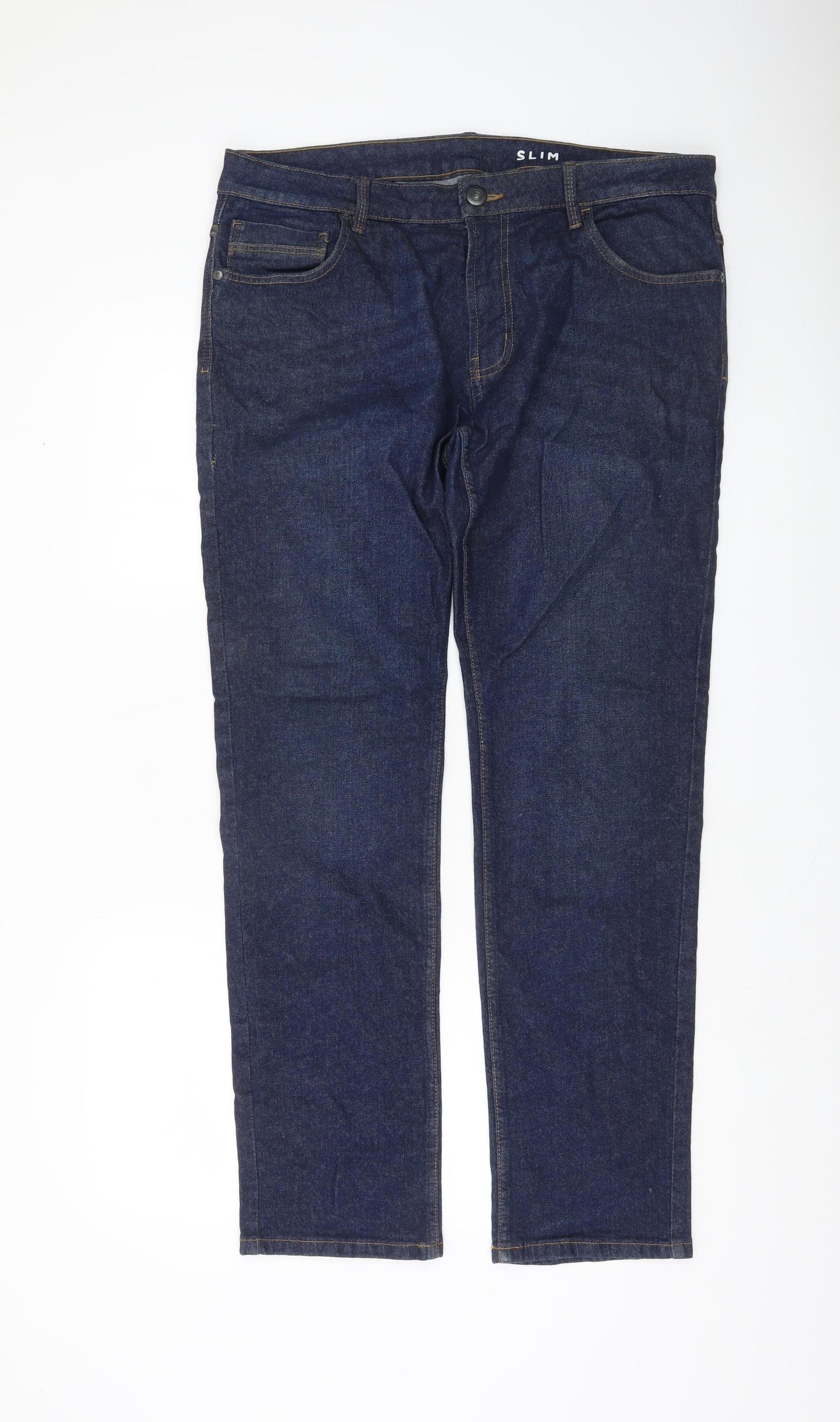 Dunnes Stores Men's Dark Blue Slim Fit Jeans 36W 32L Denim