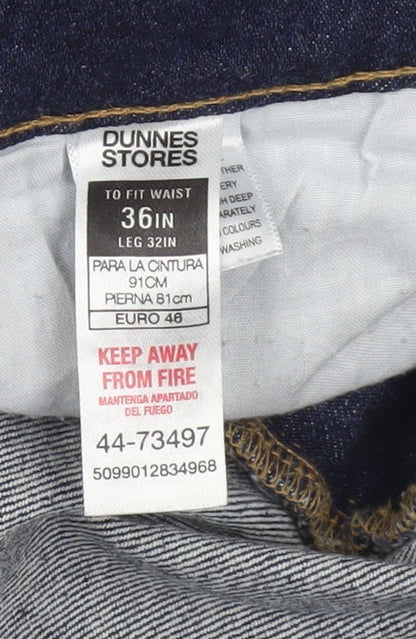 Dunnes Stores Men's Dark Blue Slim Fit Jeans 36W 32L Denim