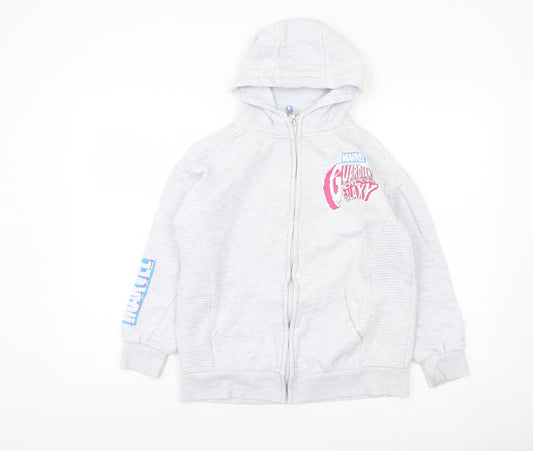 Boys UK Size 11-12 Years Marvel Grey Full Zip Hoodie