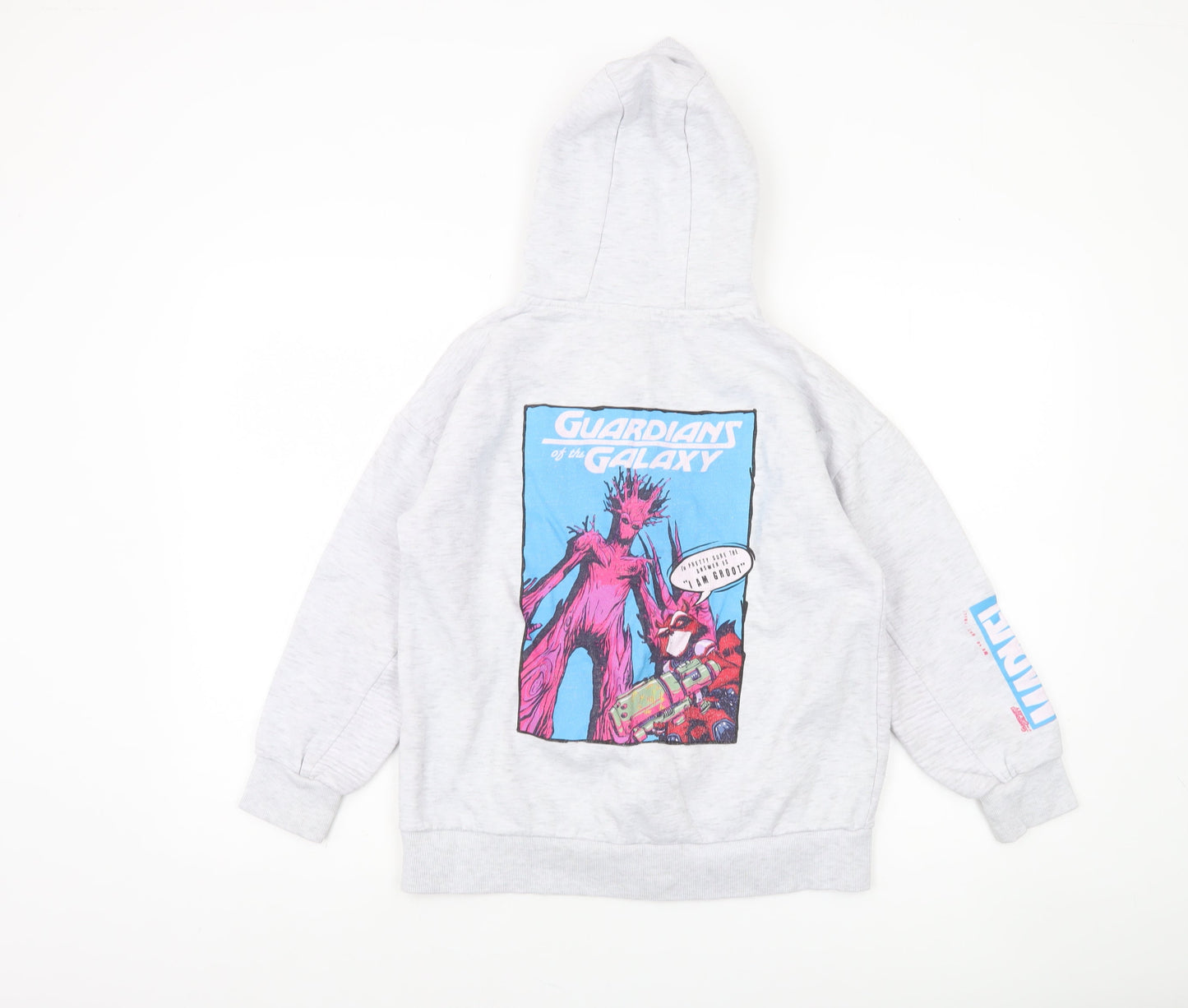 Boys UK Size 11-12 Years Marvel Grey Full Zip Hoodie
