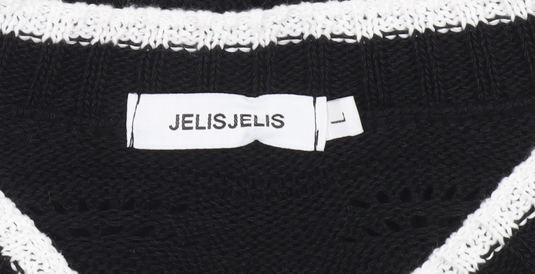 Womens UK Size L JelisJelis Black Pullover Jumper