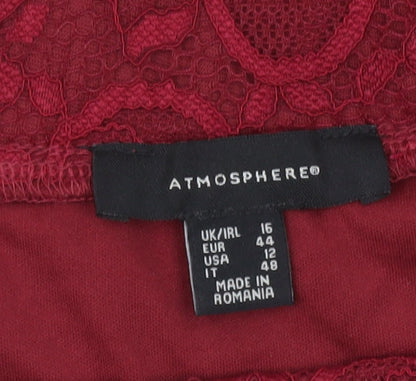 Womens UK Size 16 Atmosphere Red Camisole Blouse