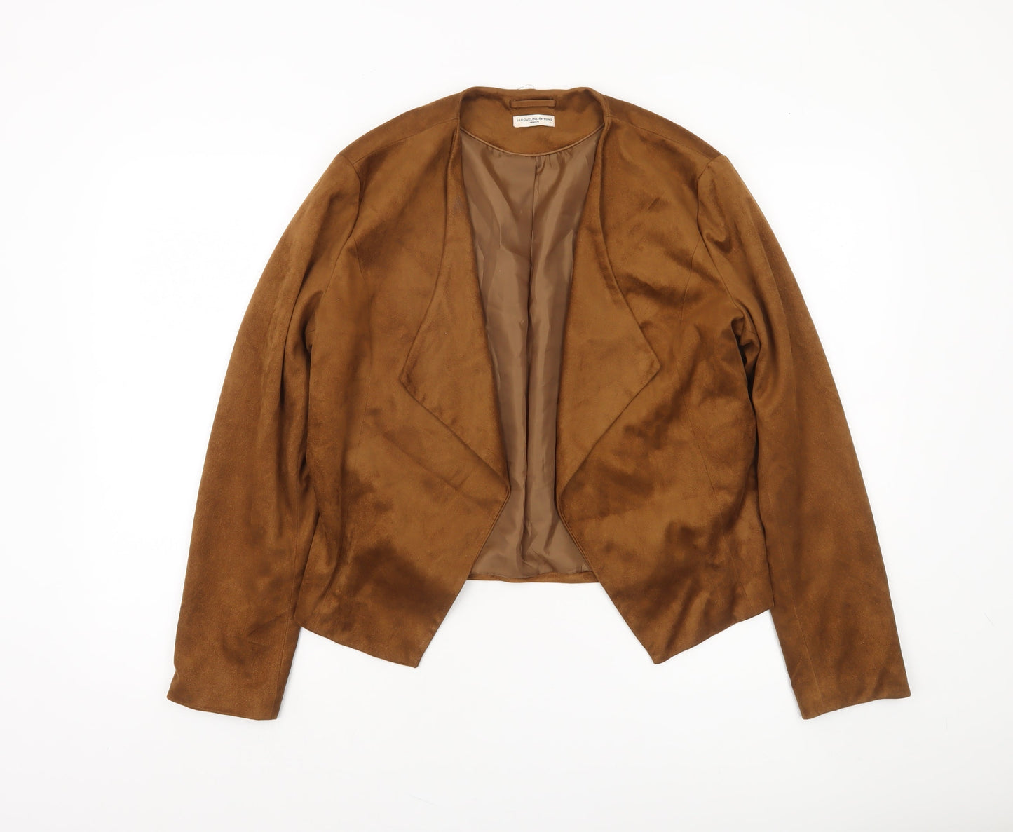 Jacqueline de Yong Women’s Brown Suede Look Open Jacket Size M