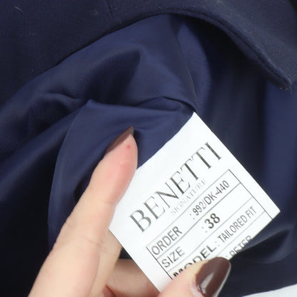 Benetti Men’s Blue 38 Tailored Fit Formal Waistcoat