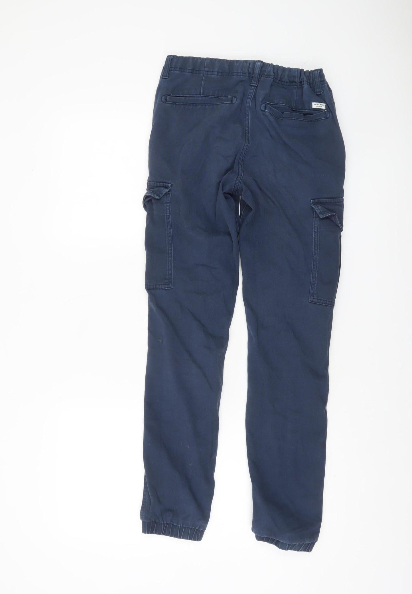 Boys UK Size 14 Years JACK & JONES Regular Fit Cargo Blue Trousers