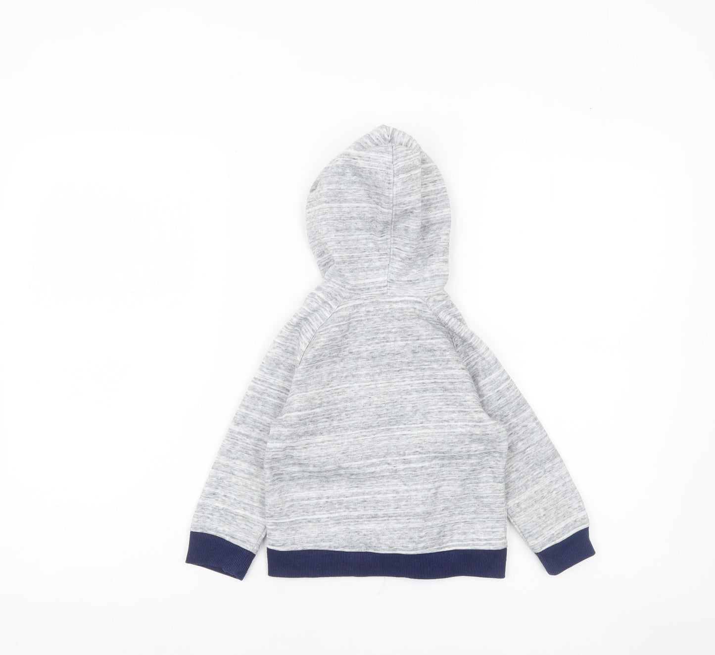 Tommy Hilfiger Unisex Baby Grey Hooded Zip Jacket Size 24M Cotton Blend