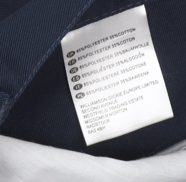 Dickies Men's Navy Cargo Workwear Trousers Size 36R Polyester Cotton