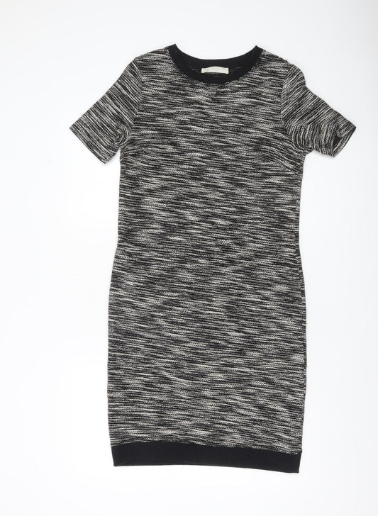 Marks and Spencer Womens Black Knit Bodycon Dress Size 10