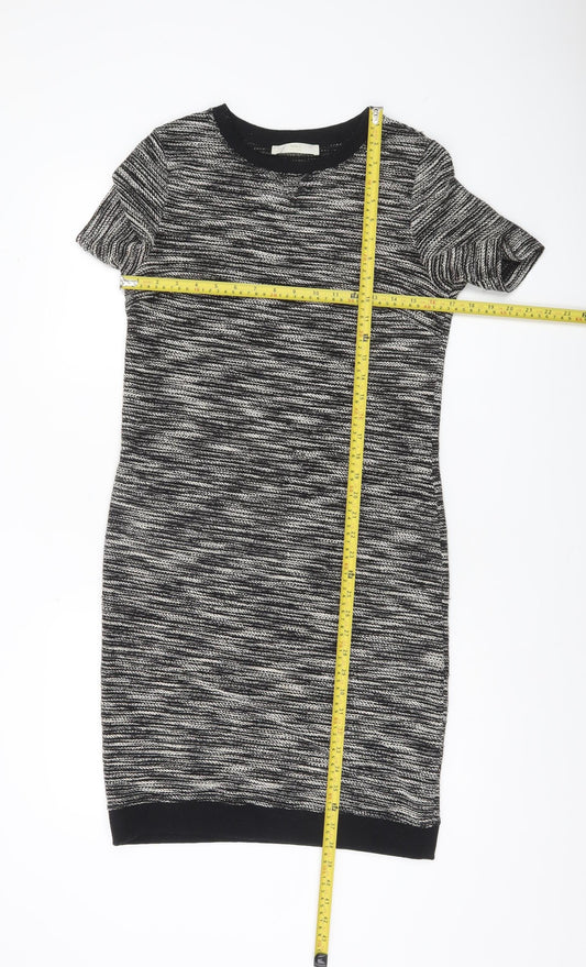 Marks and Spencer Womens Black Knit Bodycon Dress Size 10