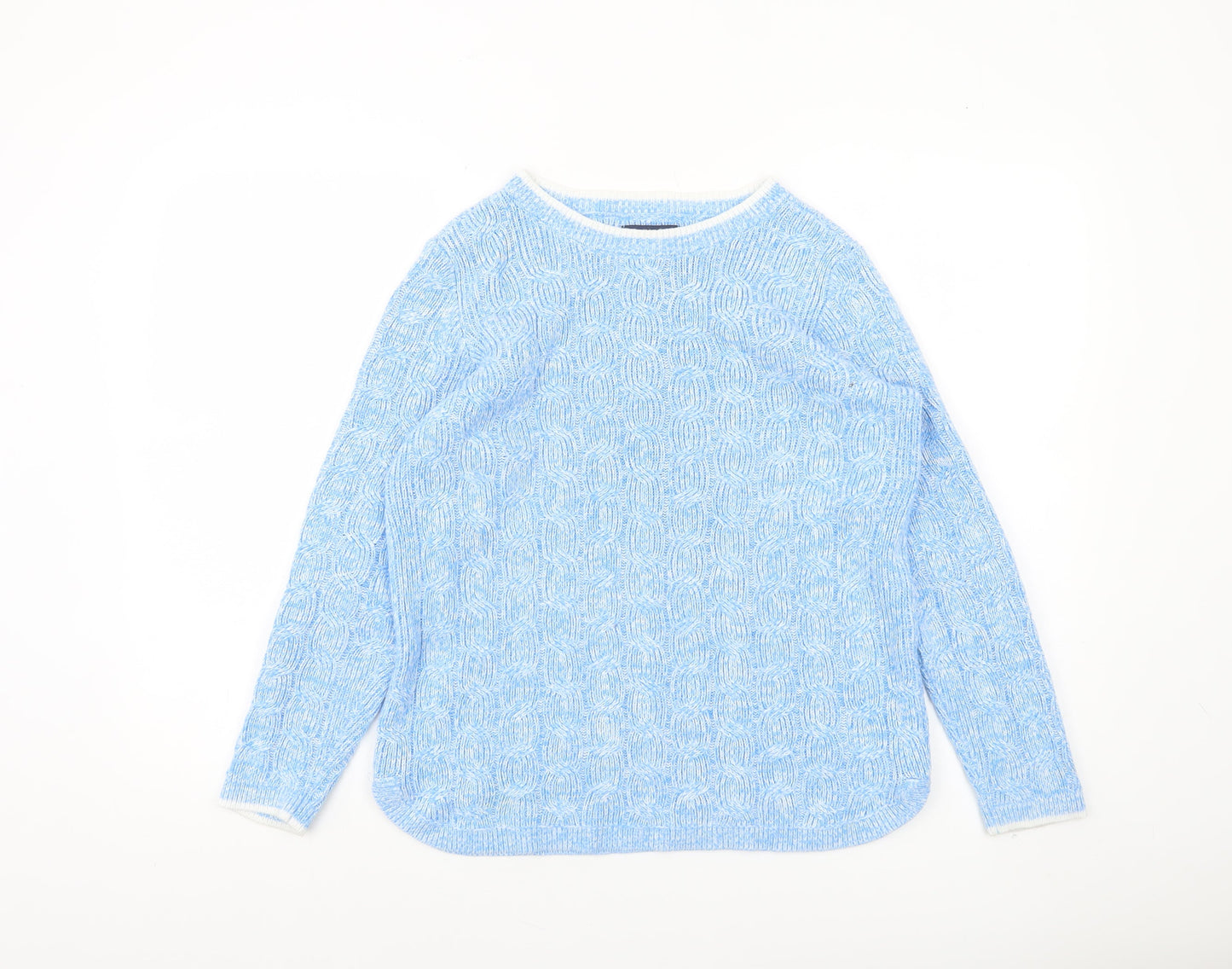 Womens UK Size S Lands' End Blue Pullover Jumper