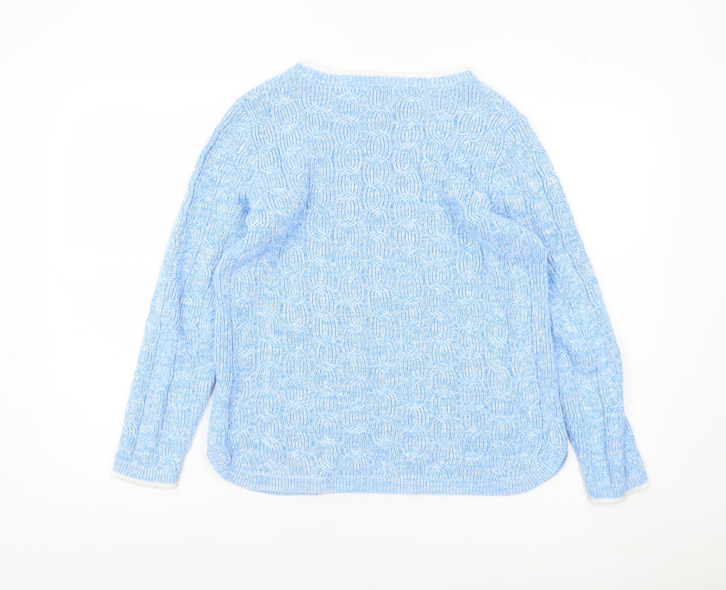 Womens UK Size S Lands' End Blue Pullover Jumper