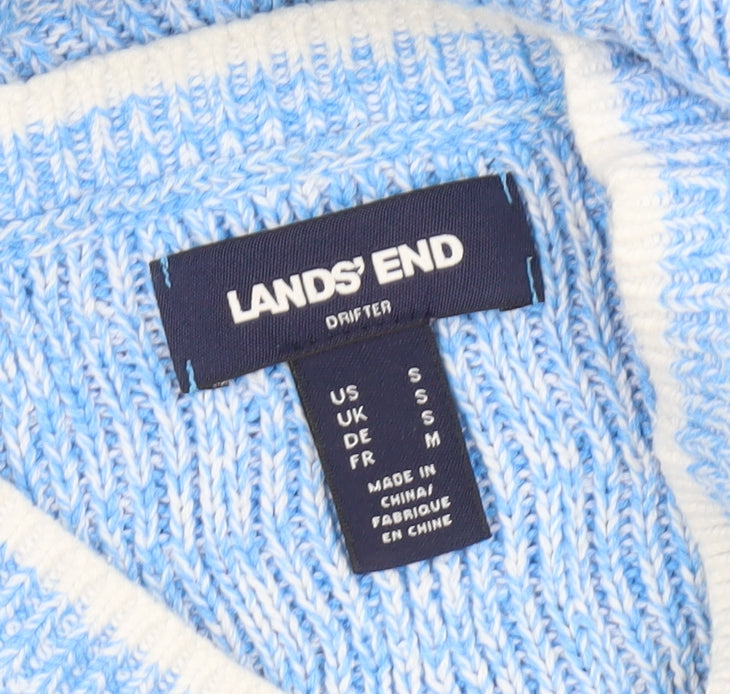Womens UK Size S Lands' End Blue Pullover Jumper