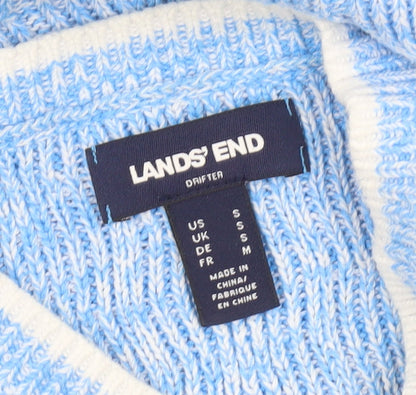 Womens UK Size S Lands' End Blue Pullover Jumper