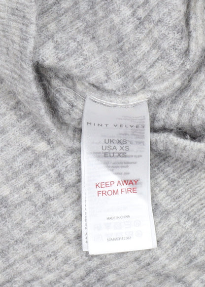 Womens UK Size XS Mint Velvet Grey Pullover Jumper