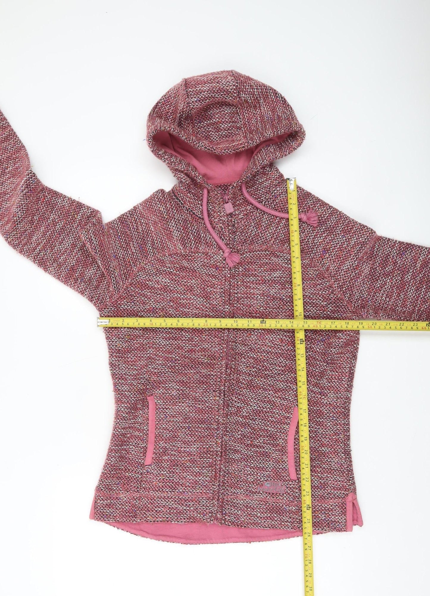 Womens UK Size 10 Weird Fish Pink Full Zip Hoodie