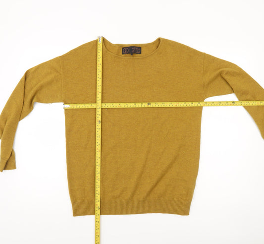 Fat Face Women’s Brown Wool Blend Boat Neck Pullover Jumper Size 14