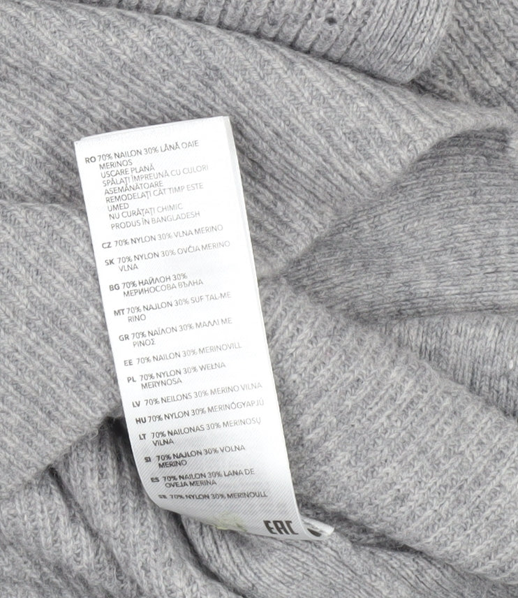 Jasper Conran Women’s Grey V-Neck Long Sleeve Merino Wool Jumper Size 10