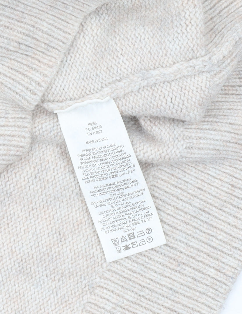 Boden Women Beige Pink Crew Neck Wool Blend Jumper Size M