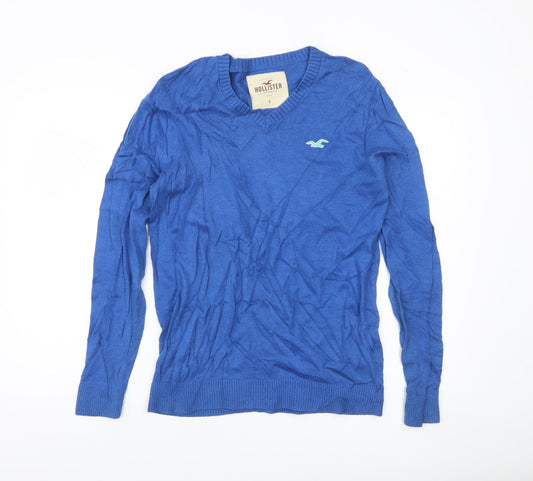 Mens UK Size S Hollister Blue Pullover Jumper