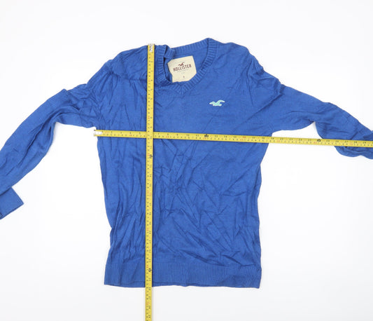 Mens UK Size S Hollister Blue Pullover Jumper