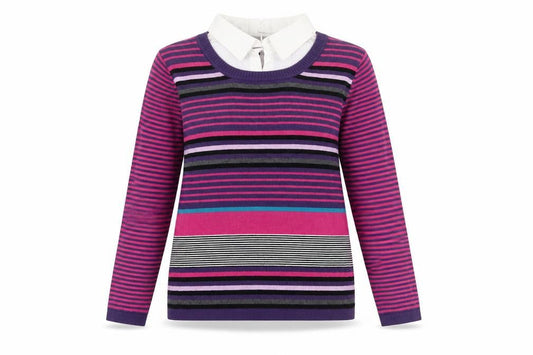 Womens UK Size M Voulez Vous Multicoloured Pullover Jumper
